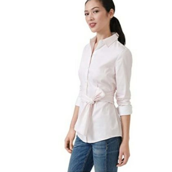 Untuckit Clara Front Tie Button-Down Shirt - Picture 1 of 7
